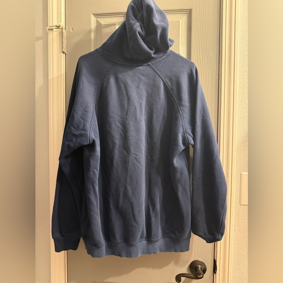 Men’s long sleeve Adidas pullover hoodie with kangaroo pockets in navy Size LG - Picture 5 of 10